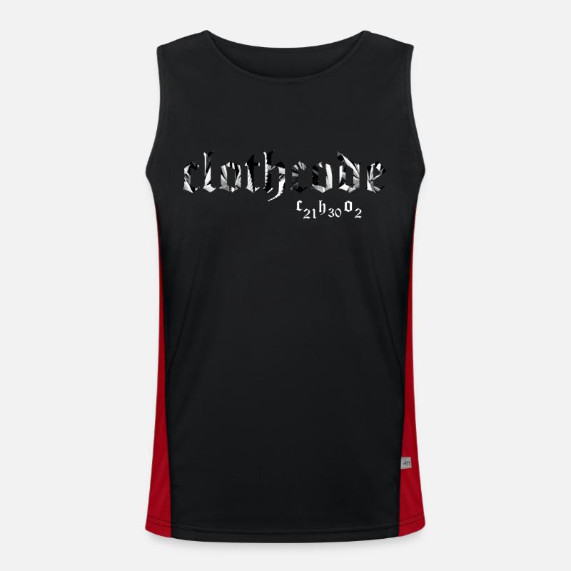 THC clothcode c21h30o2 - Men's Functional Contrast Tank Top  - black/red