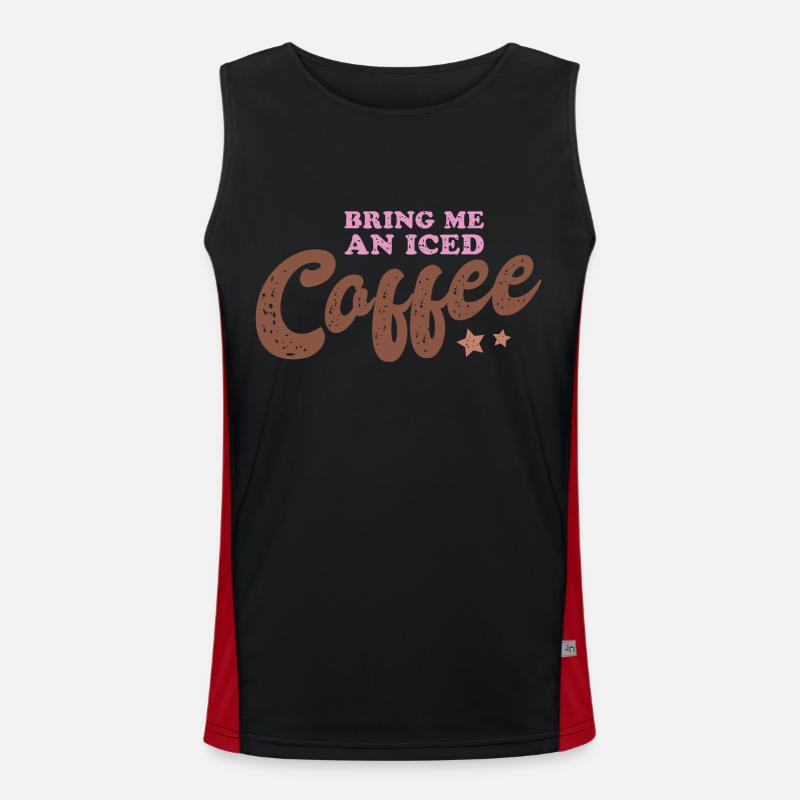 Bring me an Iced Coffee Funktionelles Kontrast-Tank Top für Männer 
