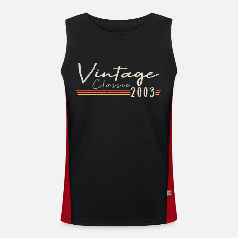 Vintage Original since 2003 Geburtstag Retro 2003 Funktionelles Kontrast-Tank Top für Männer 
