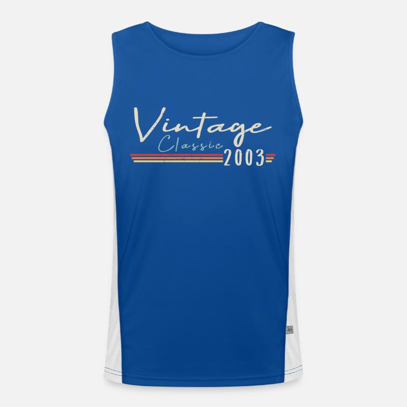 Vintage Original since 2003 Geburtstag Retro 2003 Funktionelles Kontrast-Tank Top für Männer 