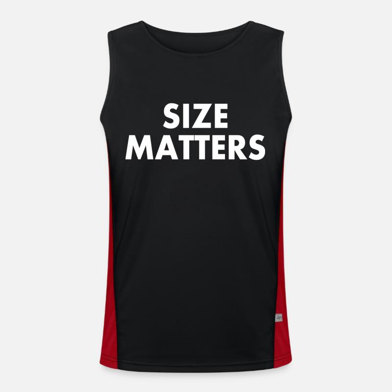 Size matters - Men's Functional Contrast Tank Top  - black/red
