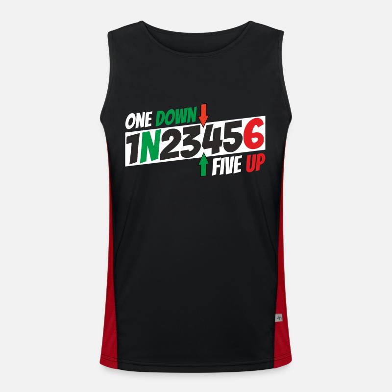 One down - five up Men's Functional Contrast Tank Top 