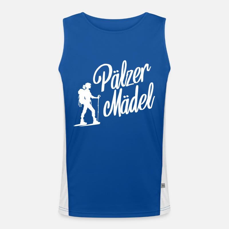 Pälzer Mädel Pfälzerin Pfalz Wandern Funktionelles Kontrast-Tank Top für Männer 