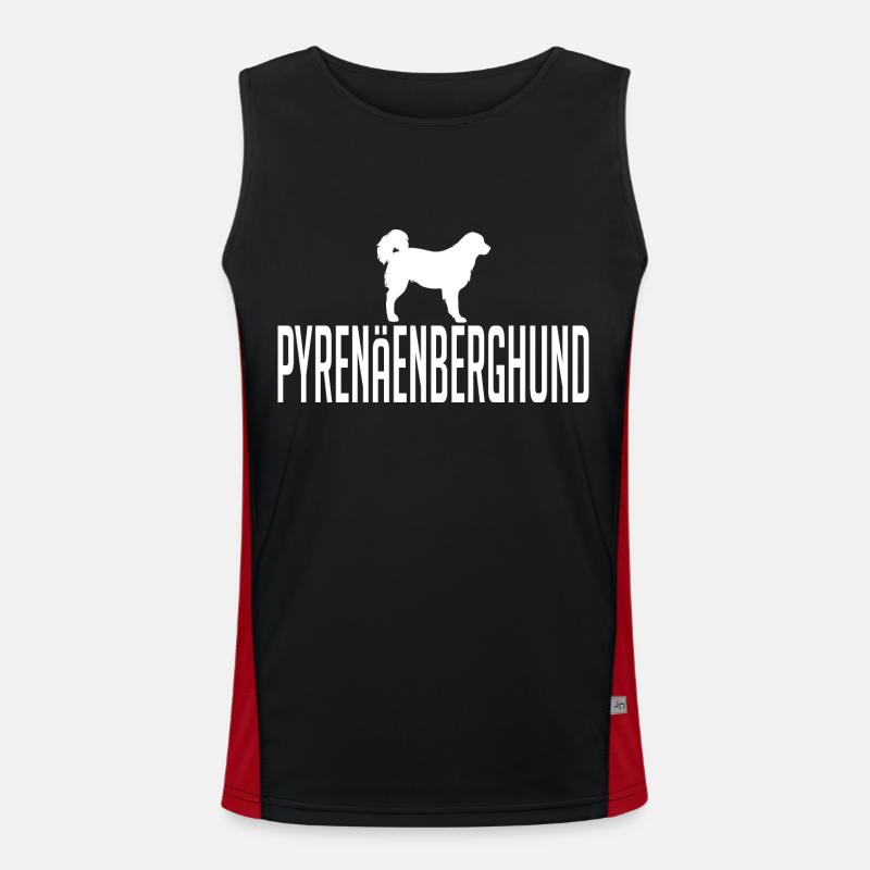 Pyrenäenberghund Hunderasse Hunde Wilsigns Funktionelles Kontrast-Tank Top für Männer 