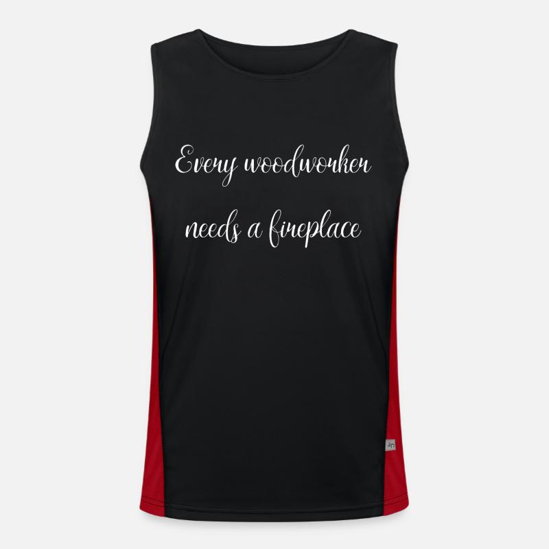 Statement Carpenter Joke Funny - Men's Functional Contrast Tank Top - black/red