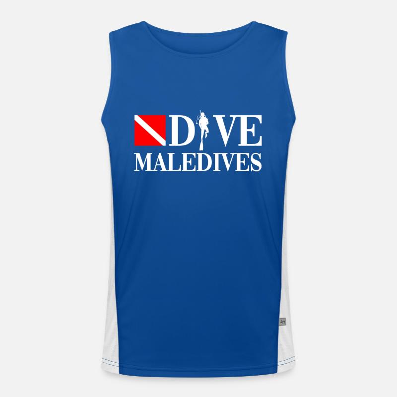 Dive - Maledives - Diver - Taucher - tauchen Scuba Funktionelles Kontrast-Tank Top für Männer 