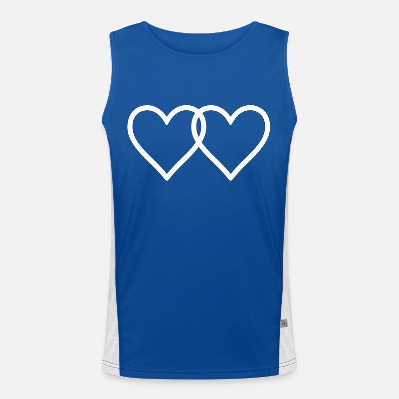 Symbole d’amour des cœurs Débardeur respirant contrasté Homme 