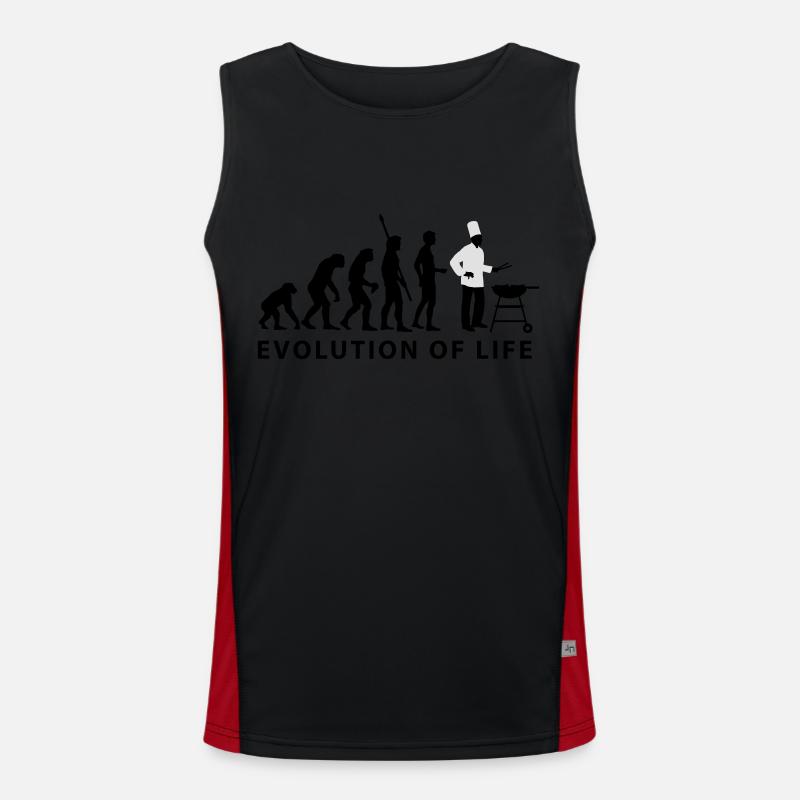 evolution_grill_e_2c - Men's Functional Contrast Tank Top  - black/red