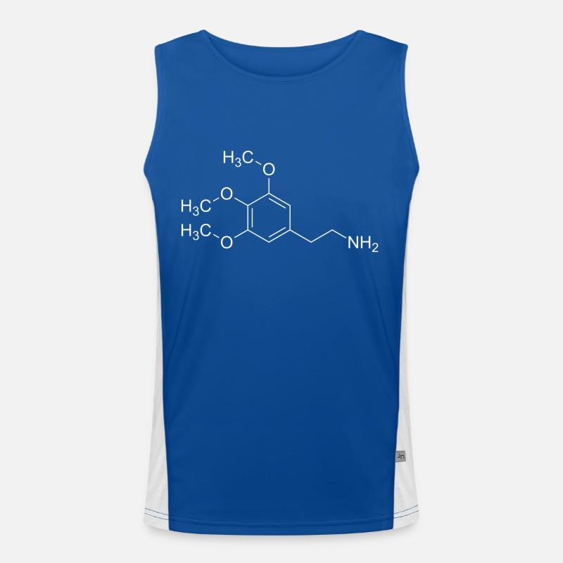 Mescaline mescaline structural formula Men's Functional Contrast Tank Top 