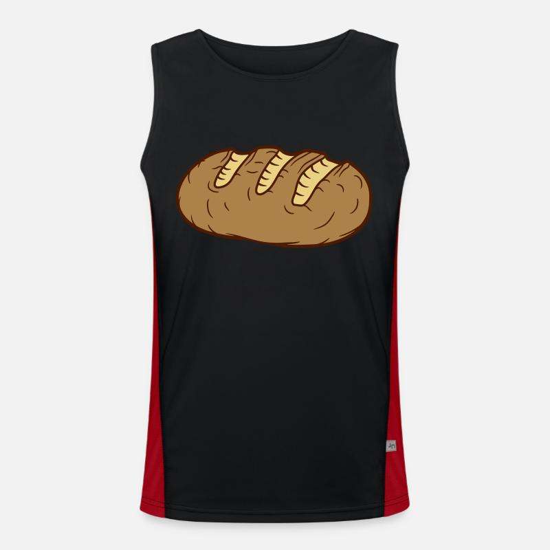 laib brot scheibe hunger toast lecker baecker back Funktionelles Kontrast-Tank Top für Männer 