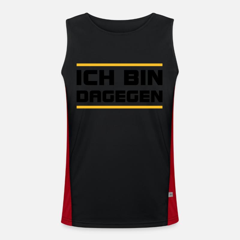 Ich bin dagegen -V2 Funktionelles Kontrast-Tank Top für Männer 