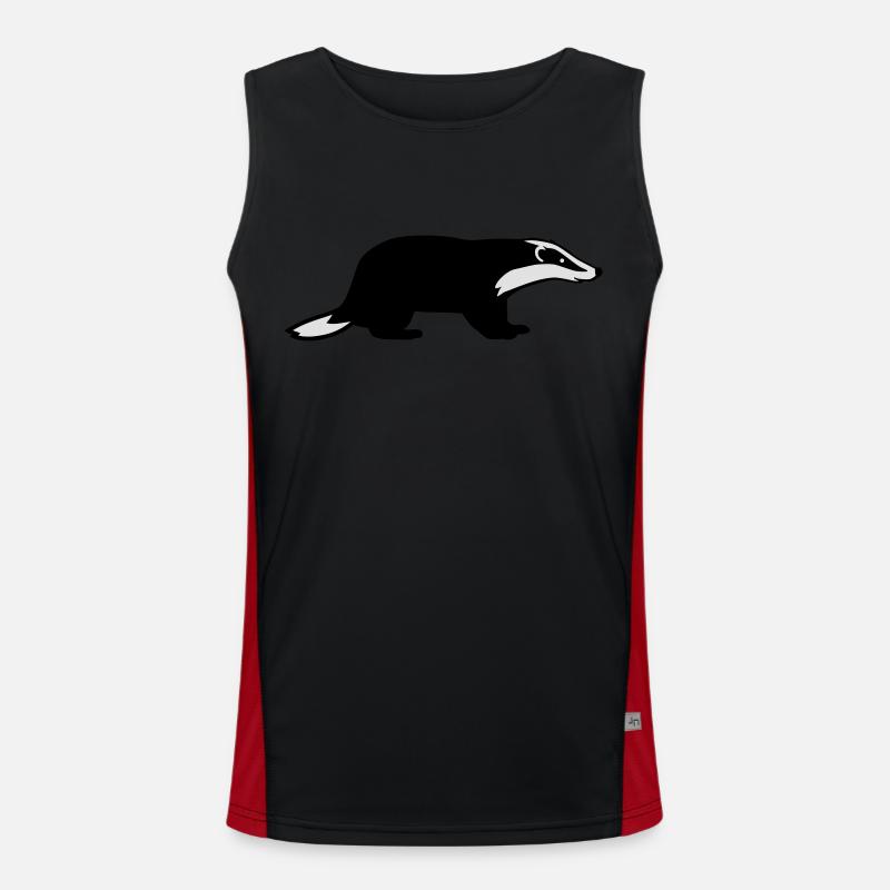Dachs Funktionelles Kontrast-Tank Top für Männer 