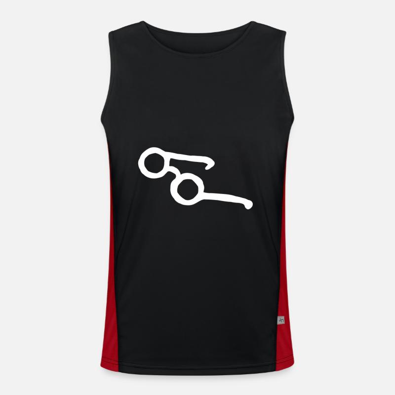 Brille Brillen Glases Blind Optiker Geschenk Funktionelles Kontrast-Tank Top für Männer 