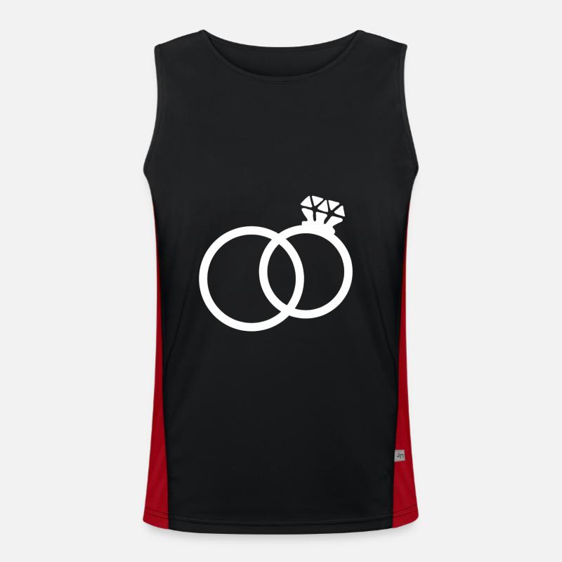 Marriage Engagement Wedding Wedding Wedding Couples Marriage Ring Men's Functional Contrast Tank Top 