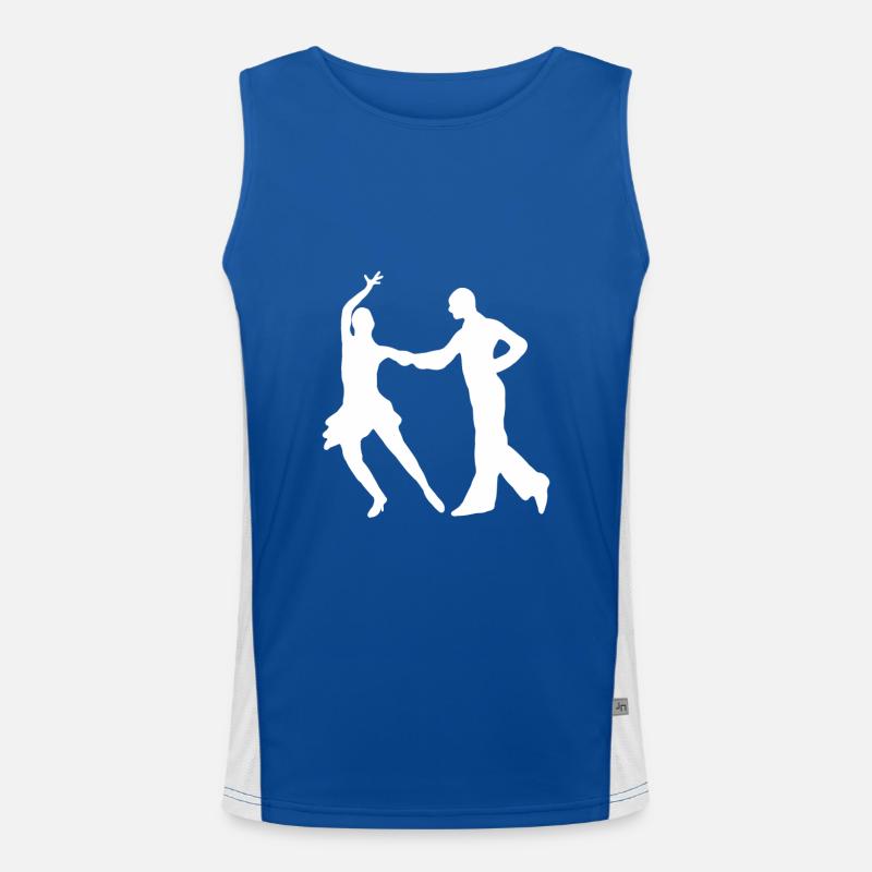 Tango dancer dance couple dancing salsa gift Men's Functional Contrast Tank Top 