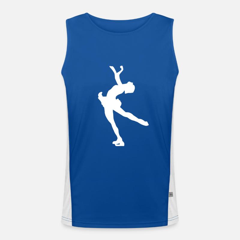 Schlittschuh Eiskunstlauf Eislauf Eiskunstlaufen Funktionelles Kontrast-Tank Top für Männer 