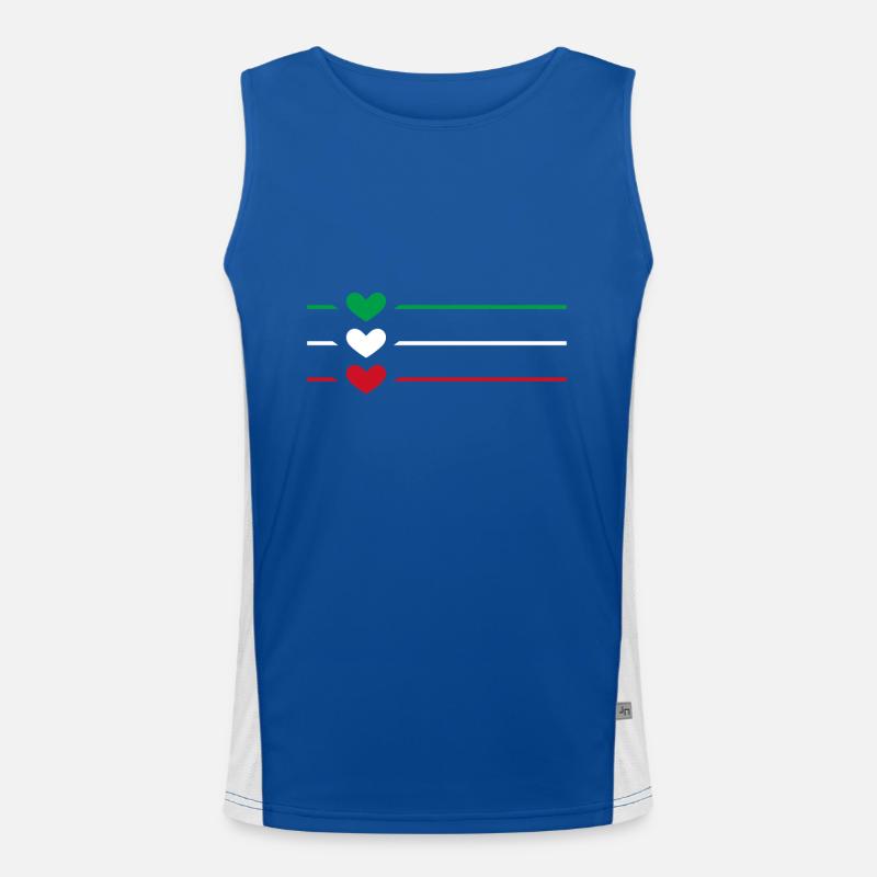Le coeur du drapeau iranien Débardeur respirant contrasté Homme 