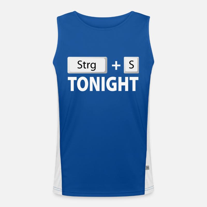 Save (Strg + S) tonight Funktionelles Kontrast-Tank Top für Männer 
