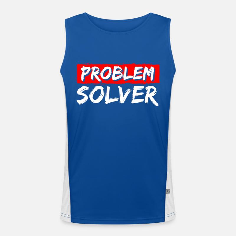 Solution Funny No problem Men's Functional Contrast Tank Top 