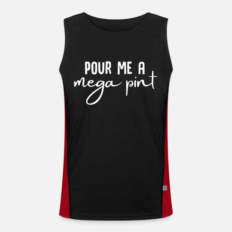 Gießen Sie mir ein Mega-Pint Funktionelles Kontrast-Tank Top für Männer 