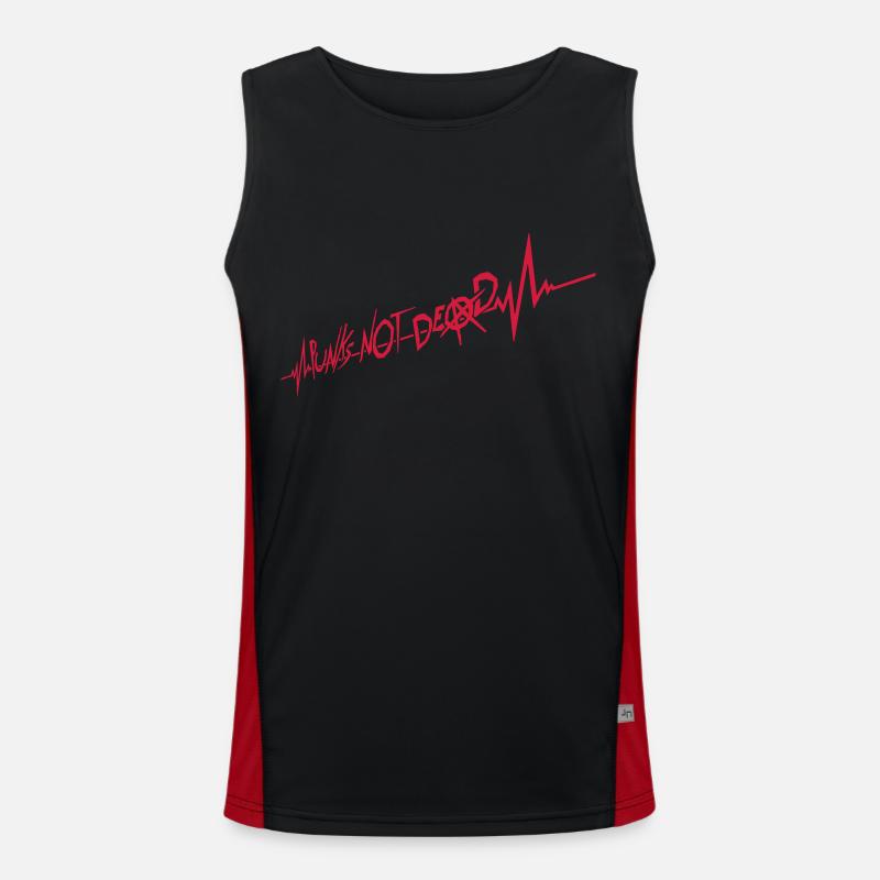 punks not dead Zitat Funktionelles Kontrast-Tank Top für Männer 