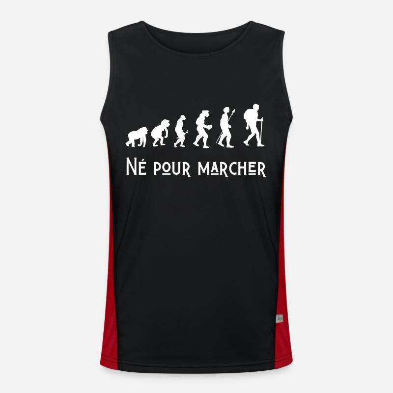 né pour marcher évolution Débardeur respirant contrasté Homme 