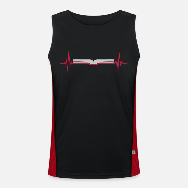 Puls Pages Read Book Men's Functional Contrast Tank Top 