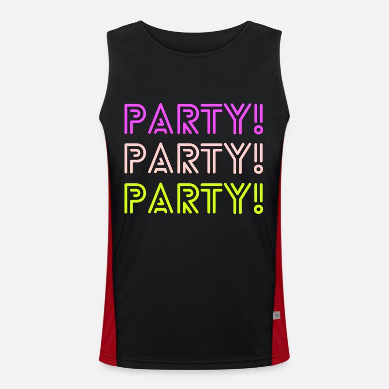 Partei! Partei! Partei! Funktionelles Kontrast-Tank Top für Männer 
