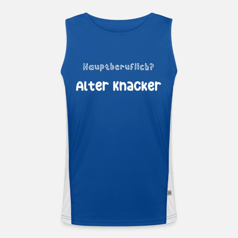 Alter Knacker Funktionelles Kontrast-Tank Top für Männer 