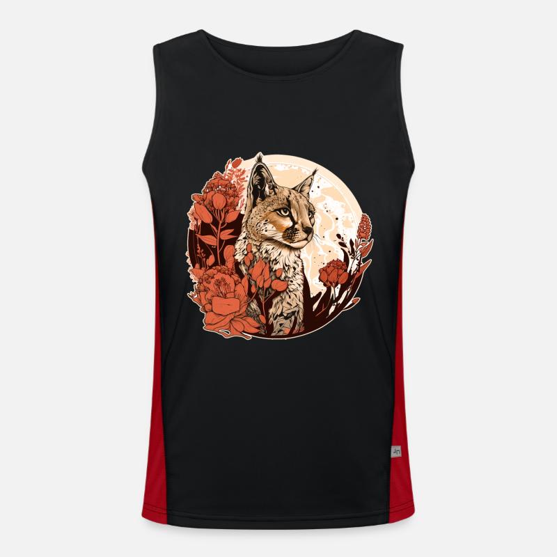 Luchs Funktionelles Kontrast-Tank Top für Männer 