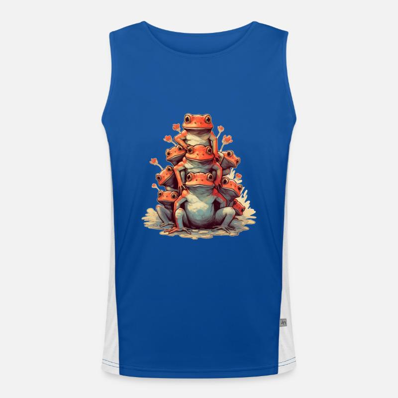 Frösche Funktionelles Kontrast-Tank Top für Männer 