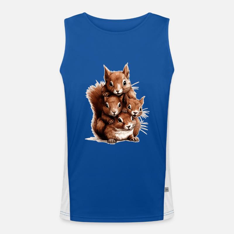 Eichhörnchen Funktionelles Kontrast-Tank Top für Männer 