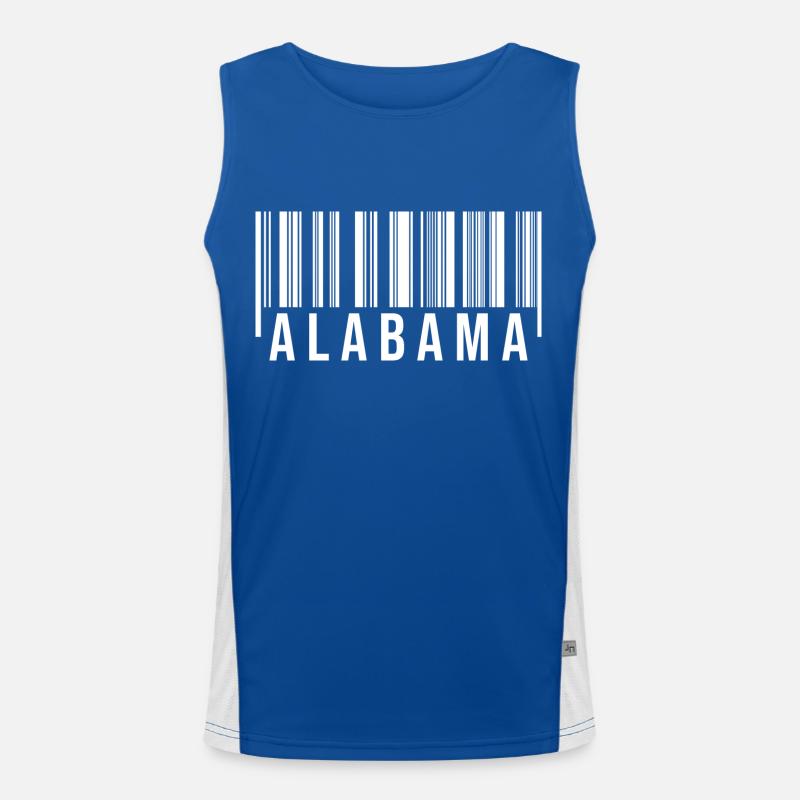Code-barres de l’Alabama Débardeur respirant contrasté Homme 