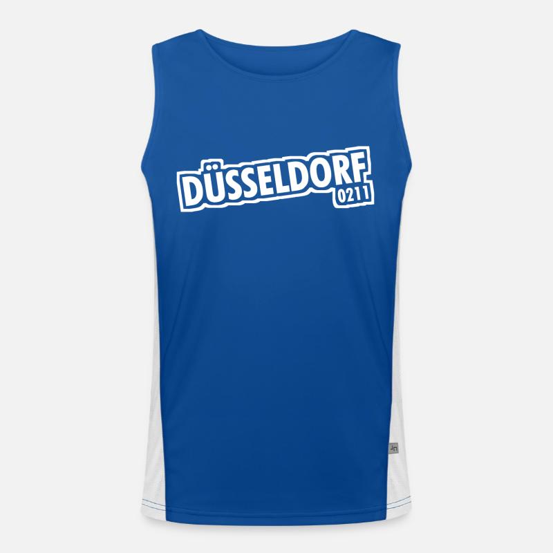 Dusseldorf - 0211 - Dialling Code - NRW - Ruhrpott Men's Functional Contrast Tank Top 