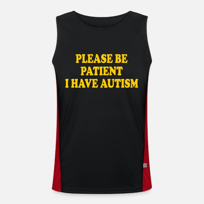 please be patient i have autism Men's Functional Contrast Tank Top 