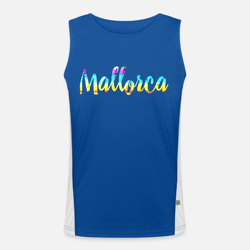 Mallorca bunt Funktionelles Kontrast-Tank Top für Männer 