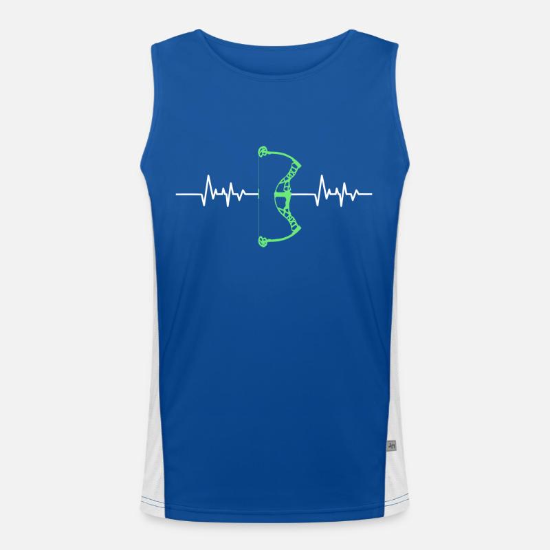 Archery Heartbeat Compound Bow Men's Functional Contrast Tank Top 