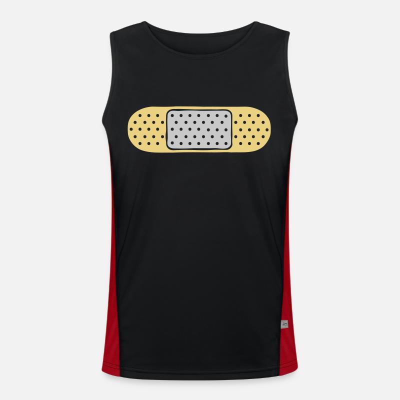 Design Dots Patch - Men's Functional Contrast Tank Top  - black/red