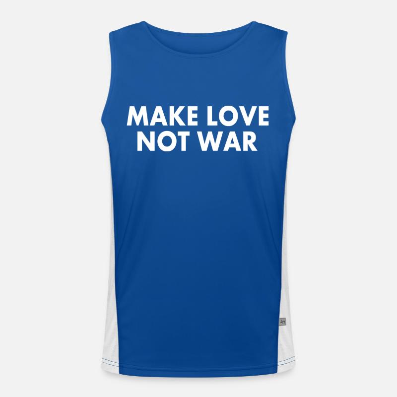 Make love not war Men's Functional Contrast Tank Top 