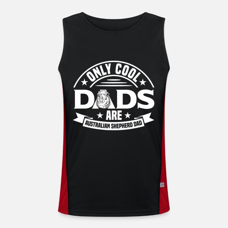 Australian Shepherd Lovers Australian Shepherd - Men's Functional Contrast Tank Top  - black/red
