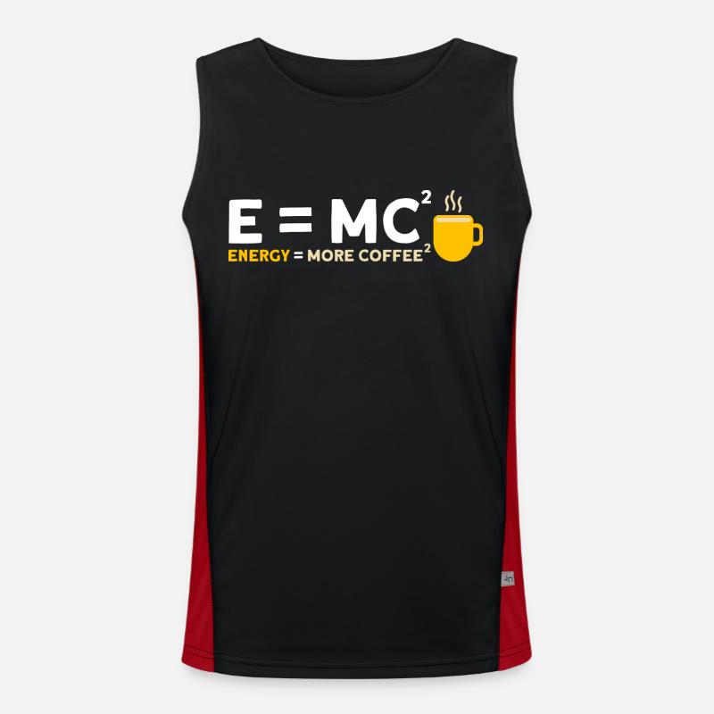 Scientist Science Physics - Men's Functional Contrast Tank Top - black/red