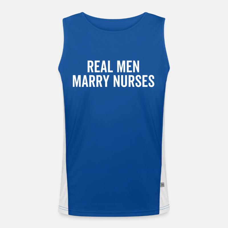 Real Men Marry Nurses Men's Functional Contrast Tank Top 