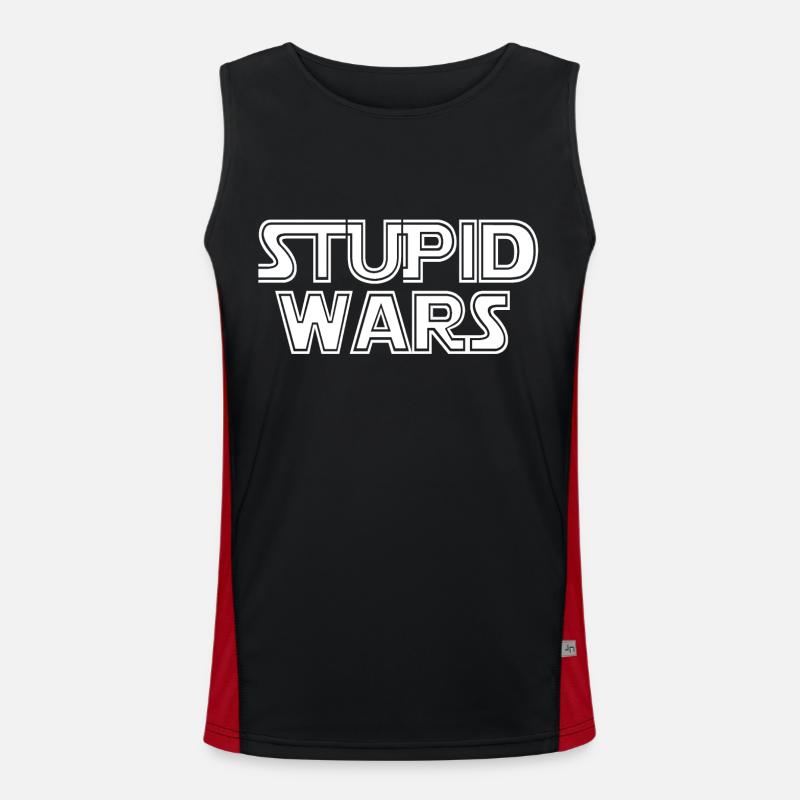 dumme Kriege Funktionelles Kontrast-Tank Top für Männer 