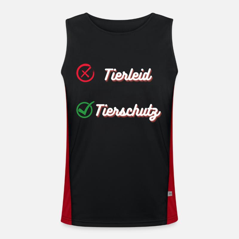 Pro Tierschutz Funktionelles Kontrast-Tank Top für Männer 