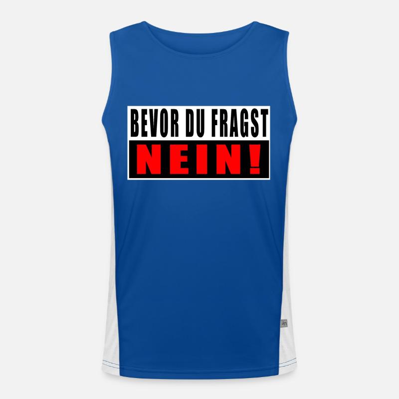 Bevor Du Fragst Nein! Funktionelles Kontrast-Tank Top für Männer 