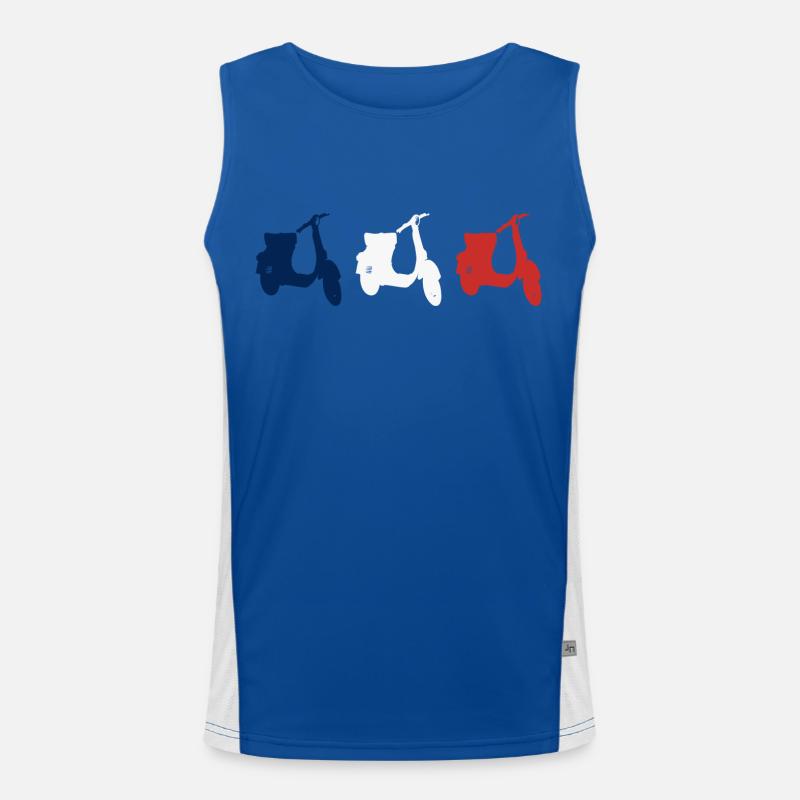 Frankreich Motorroller Scooter Moped Funktionelles Kontrast-Tank Top für Männer 