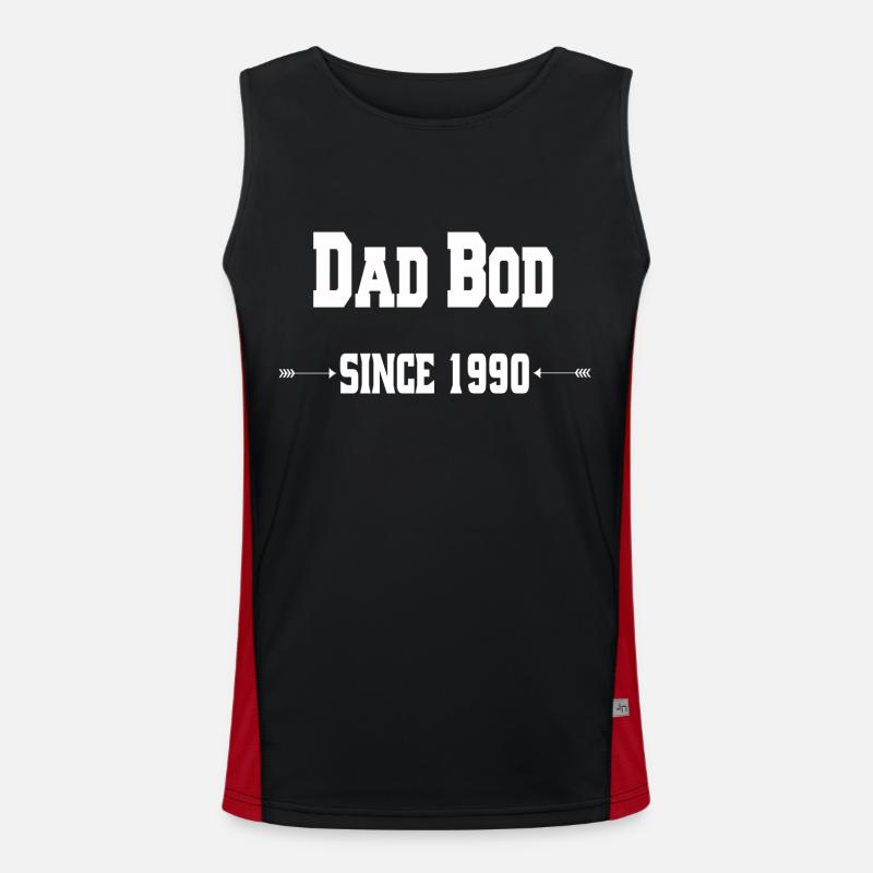Dad Bod since 1990 Funktionelles Kontrast-Tank Top für Männer 