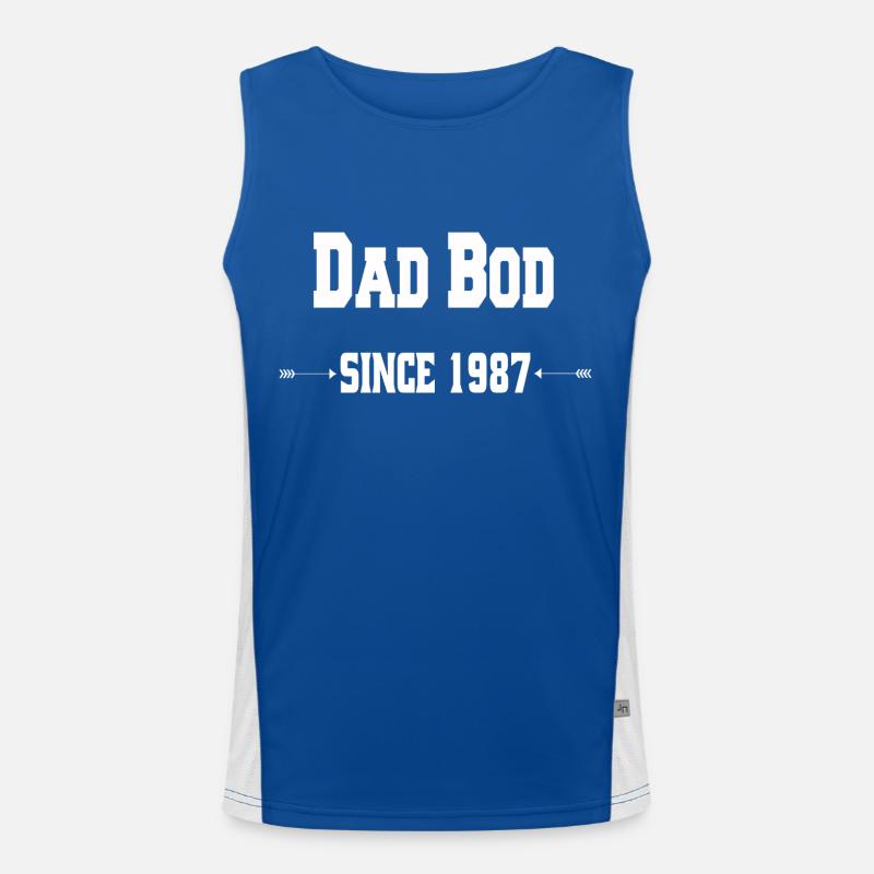 Dad Bod since 1987 Funktionelles Kontrast-Tank Top für Männer 