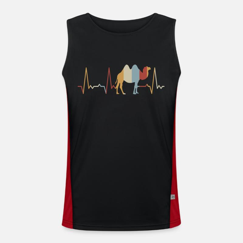 Heartbeat camel Men's Functional Contrast Tank Top 