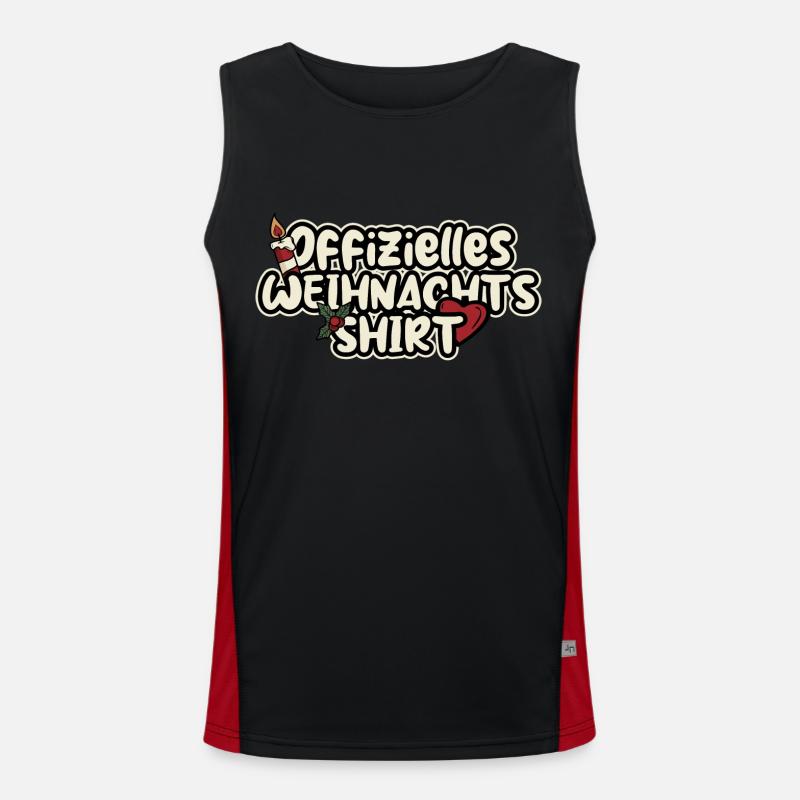 Offizielles Weihnachtsshirt Weihnachten Funktionelles Kontrast-Tank Top für Männer 